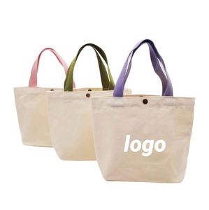Petit sac à main en toile uni avec fermeture à bouton pression, idéal pour l'exportation comme cadeau promotionnel, logo personnalisé - Product Image 1