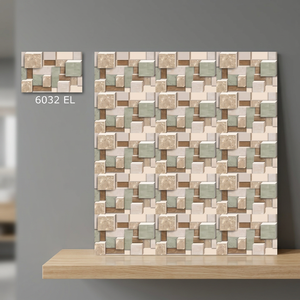 Azulejos de pared con diseño elevado brillante de la marca de lujo Vistaar, de 10x15 pulgadas (25x37.5 cm, 250x375 mm), cerámicos, digitales, esmaltados y con efecto 3D. - Product Image 1