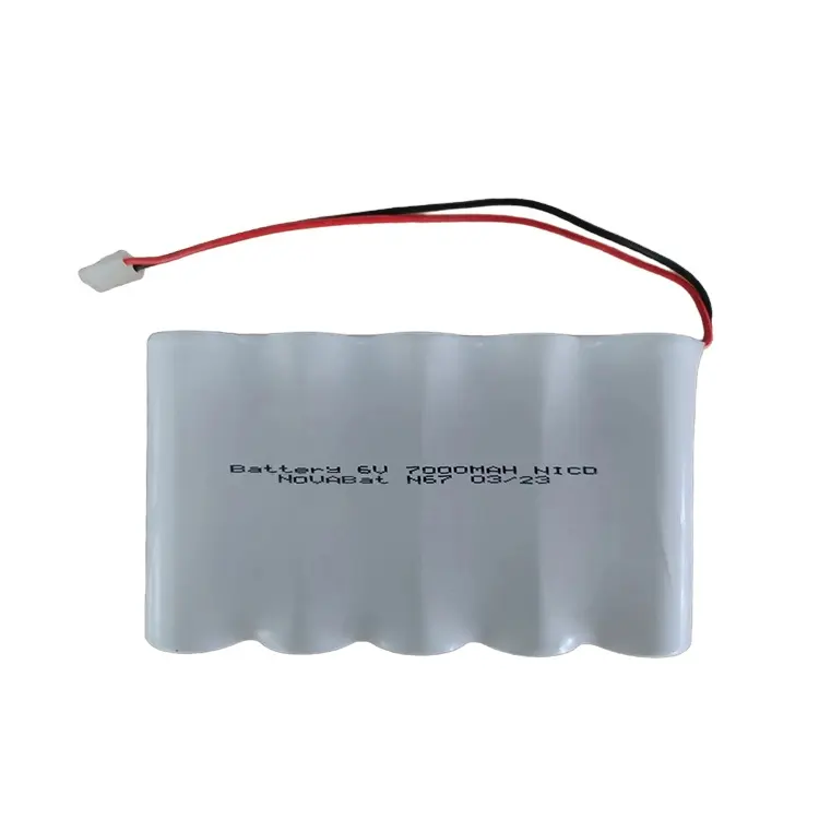 High quality 6V Ni-Cd F Size 7000mAh Rechargeable battery pack for emergency battery
