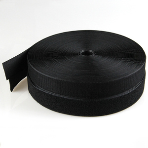 Bán buôn 100% nylon may-on móc và vòng lặp băng cho quần áo may hành lý túi buộc DIY may Phụ Kiện Màu Đen - Product Image 2