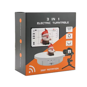 Tonginno 3 trong 1 đứng cơ sở 360 độ điện bàn xoay, 3 tốc độ điện xoay màn hình đứng nhiếp ảnh bàn xoay - Product Image 6