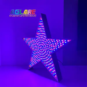 Ip65 exterior impermeable Aglare Playground modelado luz 295 Uds Led Acero inoxidable forma de estrella Panel Sring Luz