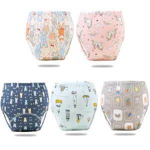 Couches de poche lavables et réutilisables pour bébé, pantalons d'entraînement pour tout-petits, sous-vêtements d'entraînement pour bébé - Product Image 1