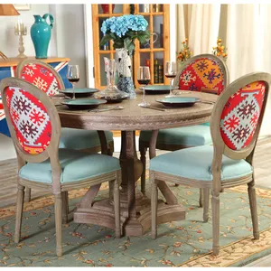 Ensemble de meubles turcs ronds de forme ovale salles à manger modernes de luxe 6 chaises
