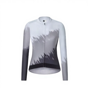 Maillot de cyclisme NUCKILY uni OEM pour <span class=keywords><strong>femme</strong></span> adulte, respirant, coupe ajustée, manches longues, en soie de lait, protection solaire, printemps/automne - Product Image 3