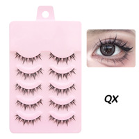 Lash Supplies Faux Cils 5 Paires Crisscross Volume Bulk Strip Natural Look Lashes Sets Pack Faux Mink Eyelashes