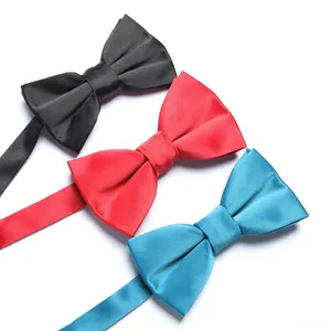 Fabriek Direct Milieuvriendelijke Gerecyclede Plastic Flessen Polyester Rpet Bowtie Mens Rood Zwart Zijden Strikje Voor Man