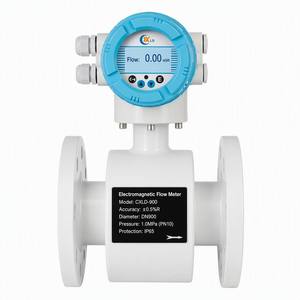 Débitmètre CXLD DN900 PN10 en acier inoxydable avec revêtement en caoutchouc, électrode 316L, RS485 Modbus, pour eaux usées et boues - Product Image 1