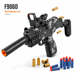 Vente en gros F906D Camouflage Noir Jouet de jeu de tir à la cible extérieur style <span class=keywords><strong>UZI</strong></span> avec étui en EVA, Jouet à balles souples en EVA pour la distribution au détail en UE et aux États-Unis - Product Image 1