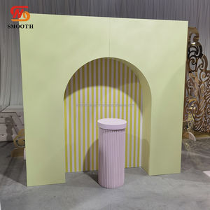 Nouveau support de photographie en forme de pont cintrée en acrylique 3D, jaune clair, pour toile de fond de mariage et de fête, durable et luxueux - Product Image 6