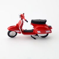 Moulé sous pression 1:18 1976 Vespa 200 rallye moto modèle acousto-optique rebond Absorption des chocs métal voiture jouets affichage Collection cadeau