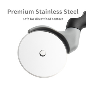 Profissional Sustentável Aço Inoxidável Cortador De <span class=keywords><strong>Pizza</strong></span> Roda Rolo Ergonômico ABS Handle 360 Graus Rotação Sharp Axe Blade - Product Image 5