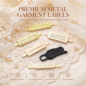 Bolsas de ropa de marca personalizadas con etiqueta metálica de zamak, bolsos, zapatos, hiyab dorado, abaya, bufanda con patrón cuadrado, etiqueta con logotipo personalizado - Product Image 3