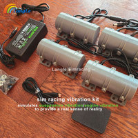 SimRacing Universelles 4-Sitzer Pedal-Vibrationssimulations-Set für Indoor-Fahrsimulatoren mit Aluminiumrahmen und USB-Plug-and-Play