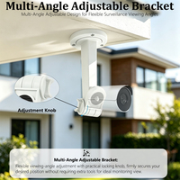 Support mural pour caméra avec base circulaire en plastique blanc de 9 cm pour moniteur de sécurité CCTV