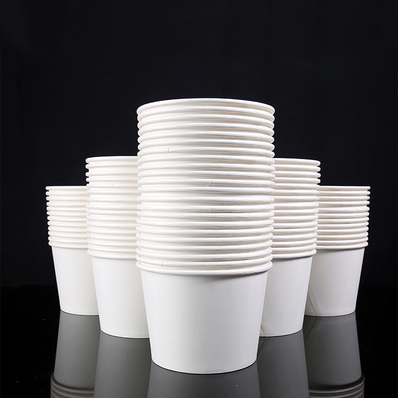 Custom Printing Disposable White Paper Bowl White Take Away Salad Bowl Disposable Soup and Noodle Bowl