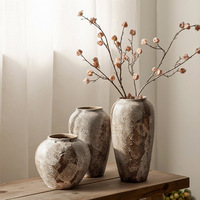 Vintage vazen voor decoratie, klei plantenpot, binnenkamer tafeldecoratie, keramische vaas
