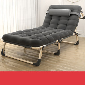 Складная односпальная кровать для обеденного перерыва, кровать для кемпинга на открытом воздухе, раскладушка для сна, многофункциональное кресло-шезлонг - Product Image 1