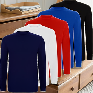 Wholesale Vintage Jersey 100% Cotton Long Sleeve Sport <b>T</b>-<b>shirt</b> with Letter Pattern Front Logo for Men Unisex Gym <b>Pack</b> of <b>5</b> - Product Image 2