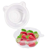 Boîte à gâteaux et Biscuits en plastique, 50 pièces de haute qualité, rondes et transparentes, à usage unique