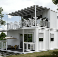 Contenedor de 20 pies/40 pies Desmontable, Diseño Moderno, para Apartamentos, Hoteles, Oficinas, Edificio Portátil, Económico, de 2 Pisos
