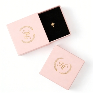 กล่องใส่แหวนทันสมัย กล่องของขวัญเครื่องประดับสุดหรู กล่องลิ้นชักแข็งแรง บุผ้ากำมะหยี่ ปั๊มฟอยล์ โลโก้สั่งทำได้ ราคาขายส่ง - Product Image 2