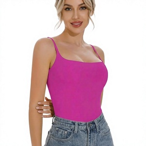 OEM Custom Made Women's Summer Knitted Cotton Spandex Strapless Crop <b>Tank</b> <b>Top</b> Breathable Eco-Friendly Casual Solid 120g - Product Image 5