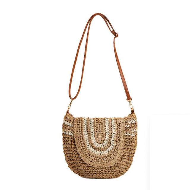 Wholesale Handmade Boho Bohemian Woven Straw Tote Shoulder Bag Hot Selling Summer Beach Trendy Handbag