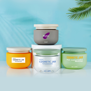 Couvercle vert vide 8oz 250ml pots <span class=keywords><strong>en</strong></span> plastique transparent pour crème <span class=keywords><strong>de</strong></span> soin <span class=keywords><strong>de</strong></span> la peau gommage pour le corps shampooing revitalisant - Product Image 5