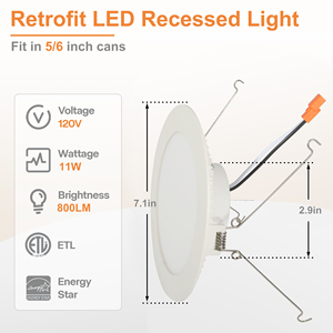Mịn 6 inch Dimmable lõm có thể đèn tp24 E26 kết nối trang bị thêm <span class=keywords><strong>Led</strong></span> Downlight cho trần - Product Image 5
