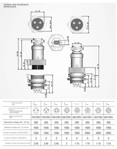 Enchufe de aviación de alimentación de cable GX12 macho hembra impermeable plateado conector de enchufe de aviación de 3 4 5 6 7 8 9 Core - Product Image 4