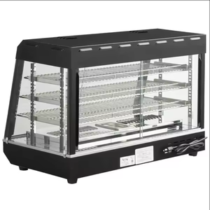 Vitrina de calentamiento de <span class=keywords><strong>pastelería</strong></span> eléctrica de acero inoxidable negro, equipo de cocina comercial, gabinete calentador de alimentos eléctrico - Product Image 4
