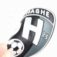 Maßgefertigte 3D-Silikon-Logo-Patches aus Wildleder für Fußballverein-Trikots