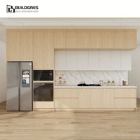 Meubles de cuisine sur mesure australiens, conception de rangement flexible pour garde-manger et îlot ouvert