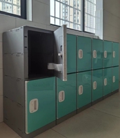 Casier scolaire moderne sur mesure AD-STUDY pour salle de classe, armoire en plastique à 9 portes, casiers de rangement à portes grillagées en ABS pour université