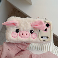 Nouvelle Arrivée Coque de Téléphone en TPU Souple Antichoc avec Protection Anti-Collision Motif Dessin Animé pour iPhone 16 17 Pro Max Housse Adorable en Peluche Cochon