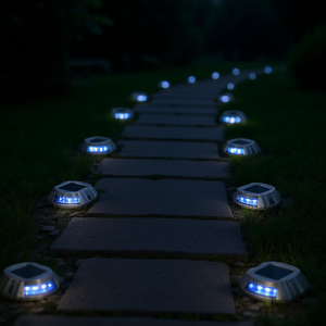 Luces Solares para Camino, Paquete de 16, LED Azul, Impermeables, para Jardín, Caminos y Escalones, IP65, Aleación de Aluminio - Product Image 2