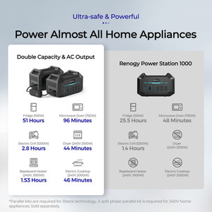 Renogy Portable Power Station 1000 With 2 Pcs 220W <b>Solar</b> Panel 1100 RPB4835OA - Product Image 4