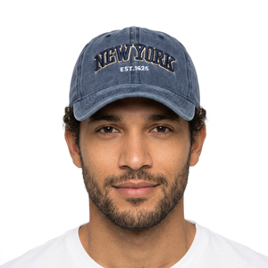 Gorra de Béisbol Deportiva de Lona con Bordado 3D de Nueva York, Unisex, 6 Paneles, Ajustable, Casual, para Adultos - Product Image 1
