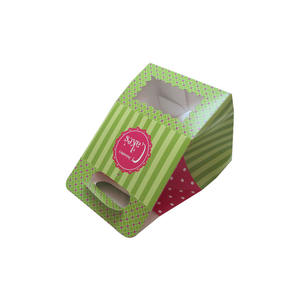 Scatola per Cupcake in carta biodegradabile eco-friendly personalizzata finestra trasparente per la spedizione di profumi alimentari Design stampato - Product Image 5