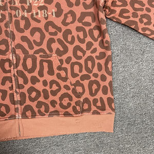 Felpa con Cappuccio e Zip 100% Cotone per Uomo, Logo Ricamato Personalizzato, Streetwear Primaverile Hip Hop, Oversize con Stampa Serigrafica - Product Image 2