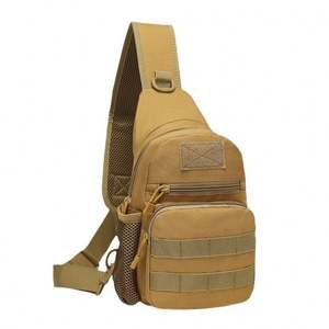 Sac bandoulière Oxford de camouflage pour la chasse en extérieur, grande poche dissimulée, sac de poitrine à bandoulière unique avec poche pour bouteille - Product Image 2