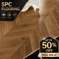 Revêtement de sol en vinyle Chevron moderne, imperméable, antidérapant, 5 mm, 6 mm, revêtement de sol SPC pour usage commercial