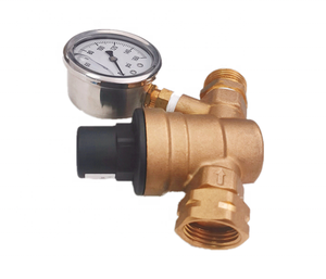 Régulateur d'eau en laiton sans plomb 3/4 NH-11.5 avec manomètre - Product Image 1