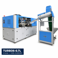 Machine de soufflage de bouteilles PET 700 ml haute vitesse TURBO6 6 cavités 9000 BPH entièrement automatique servo pour ligne complète d'eau