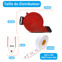 Sistema Eficiente de Gestión de Colas con Voz en Francés, Pantalla LED Roja de 3 Dígitos, Llamada Remota Inalámbrica, para Restaurantes y Clínicas