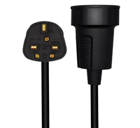 Câble d'alimentation secteur UK Standard 13A Fuse BS1363 Plug to Eu Schuko Cee 7/7 Female Socket Ac Power Supply Cord Power Cords Extension Cords