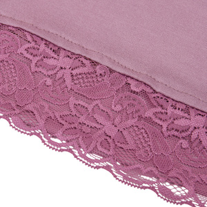 Turban décontracté en dentelle délicate, couleur unie, pour femme musulmane, bonnets hijab simples en dentelle, foulard. - Product Image 3
