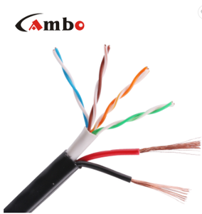 Cable de Red Exterior Cat5, Cat 5e, 5 UTP FTP, Multi Cat5e, Siamese 4pr, 24AWG, 305m, CCTV con Cable Ethernet de Alimentación, Impermeable - Product Image 3