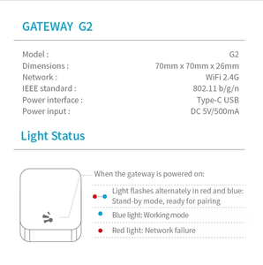 TTLock Smart Lock Gateway Hub Wi Fi BLE รีโมทคอนโทรลบริดจ์สำหรับ G2 G3 G3P ล็อคประตู - Product Image 2